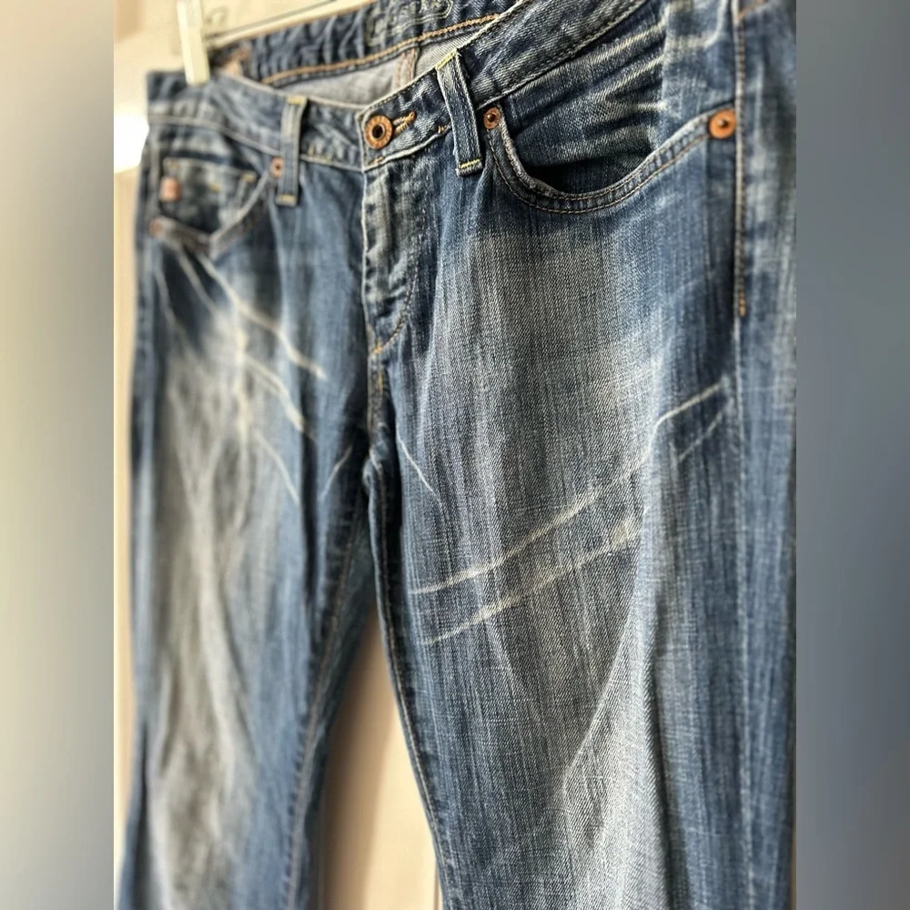Big Star Low-Rise Boot Flare Women’s Tall Distressed Bootcut Jeans Sz 28 Long